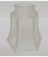 Antique Vintage Frosted Glass Lamp Shade Victorian Heavyweight 4.25&quot;T - £22.77 GBP