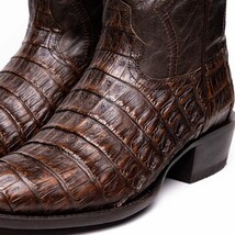 PHOENIX Genuine Caiman Belly Skin Cowboy Boot from the Western Collection Brown image 4