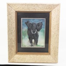 Folk Art Watercolor Painting Elephant Framed Art - £172.92 GBP