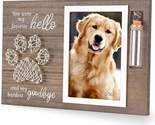 Dog Memorial Picture Frame with Pet Urns for Dogs Ashes, Pet Condolences... - $35.96