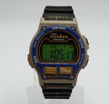 Timex Ironman Triathlon 100m Digital Watch Rare Blue Bezel - $39.59