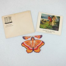Vintage 1930s Bills Place PA Souvenir Mechanical Paper Butterfly Card &amp; Envelope - £47.95 GBP
