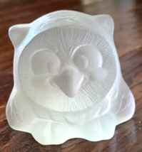 Goebel West Germany Frosted Glass Owl Figurine Sculpture Paperweight Vin... - $12.86
