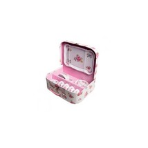 Childrens Rose Covered Tin Tea / Picnic Set and Case  - £37.79 GBP