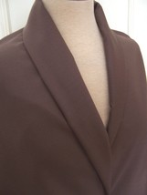 3yd Lanificio Ferro Biella Warm Brown Super 180 Cashmere Wool Gabardine Fabric - £77.39 GBP