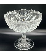 Vintage Exquisite Star of David Cut Crystal Footed Pedestal Bowl Candy D... - £47.08 GBP