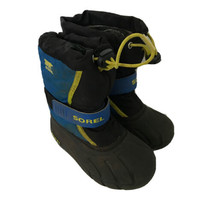 SOREL Childrens Flurry Winter Snow Boots Blue Waterproof Lined Kids Sz 11 - $22.07