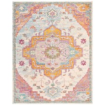 SAFAVIEH Crystal Collection 11&#39; x 16&#39; Light Blue/Fuchsia CRS501B Boho Ch... - $592.99