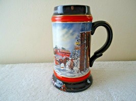 Vintage 1992 Budweiser Collectors Series &quot; A Perfect Christmas &quot; Mug / Stein - £24.65 GBP