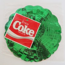 1980s Coca Cola Green Foil Spiral Christmas Hanging Decoration Store Display - $24.99