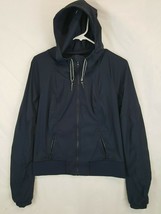 Lululemon Navy Blue Zip Up Hoodie Rain Track Jacket Size 8 - £109.81 GBP