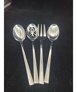 4pc Serving Spoon Meat Fork Pierced Slotted Food Network CHIVE Stainless... - $42.03 CAD
