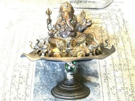 Antique Big Old Hindu God Ganesha Statue Ancient Top Power Rare Buddha Amulets - £23.97 GBP