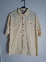 Wrangler Premium Quality Yellow Short Sleeve Button Up Shirt Mens XL - $284.50 MXN