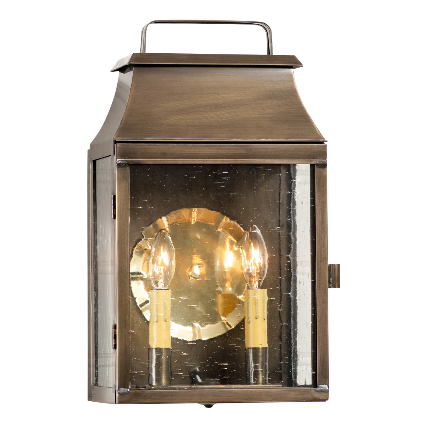 Irvins Country Tinware Valley Forge Outdoor Wall Light in Solid Weathered Brass - $356.35