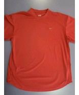 Nike Fitdry Mens Size M Red Gray Check Active Gym Short Sleeve T Shirt - £9.99 GBP