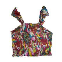 Goa Beachwear by Japna Tropical Print Crop Top Size Medium New - £8.56 GBP