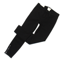 NWT L&#39;Agence Emmanuelle in Noir Black Ankle Zip Cropped Skinny Stretch Jeans 25 - £49.27 GBP