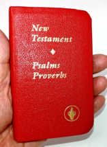 New Testament Psalms Proverbs KJV Softcover Red Pocket Mini Prayer Book B - £7.78 GBP