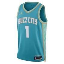 Charlotte Hornets LaMelo Ball #1 Jordan 2023 24 NBA Swingman Jersey City Ed XL - $89.08