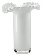 LaModaHome Madrid Opal Vase - White Boho Rare Design Unique Decorative Centerpie - £82.25 GBP