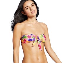 Xhilaration Juniors Tie Bandeau Bikini Top Convertible Tropical Floral Size XS S - £13.06 GBP