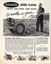 1951 Print Ad Simplicity Utility Lawn &amp; Garden Tractors Port Washington,WI - £8.35 GBP