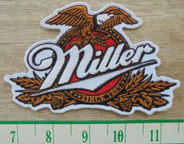 Miller Eagle logo  Beer Iron- On Patch-bottle cap 4.75 x 3&quot; - £5.30 GBP