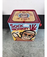 Schylling Sock Monkey &amp; You 2008 Jack In The Box Pop Up Toy Wind Up Musical - $23.71