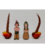 Gurley Thanksgiving Candles Boy Girl Indian Indigenous Native American A... - $68.80 CAD
