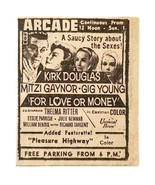 1963 Arcade Movie Theatre For Love Or Money Advertisement Kirk Douglas F... - $384.62 MXN