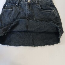 Cotton: On Every Day Denim Skirt Youth Women’s Size 4 Black Distressed (28×15) image 14