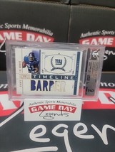 2010 Tiki Barber National Treasures Game Used Patch PRIME Timeline 1/14 BGS 9 - £53.09 GBP