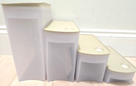 Tupperware Shelf Smart Thin Rectanglar Tan Container - $9.89+