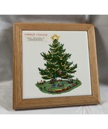 Vesele Vanoce Merry Christmas Ceramic Tile Trivet Czechoslovakian - £19.31 GBP