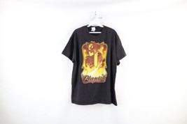 Vintage 90s Mens Large Faded Spell Out Eric Clapton Band T-Shirt Black Cotton - $49.45