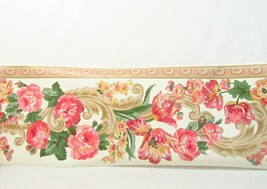 Imperial Floral Pink Multi HS2131B 3-PC Wallpaper Border Rolls - £38.36 GBP