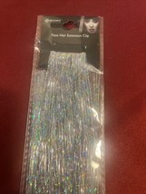 Halloween Sliver/Rainbow Tinsel Faux Hair Extension Clip - £8.27 GBP