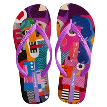 Hotmarzz Women Designer Flip Flops Cartoon Graffiti Slippers Beach Sandals Summe - $38.71