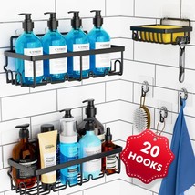 Three-Pack, Stainless Steel Bathroom Furniture Sets, Adhesive Organizer With - £30.54 GBP