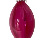 Dept 56 Glass Ornament Hand painted Drop Pink Ribbon Christmas 5 in NWT - $12.89