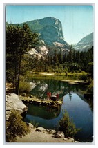 Mirror Lake and Mount Watkins Yosemite National Park CA Chrome Postcard V2 - £2.33 GBP
