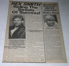 Rex Smith BOP Magazine Photo Article Vintage 1985 - £14.89 GBP