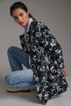 New Anthropologie Floral Embroidered Coat by Hutch $260 X-SMALL Blue - £103.11 GBP