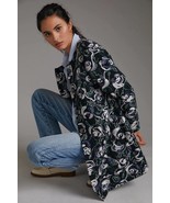 New Anthropologie Floral Embroidered Coat by Hutch $260 X-SMALL Blue - £104.34 GBP