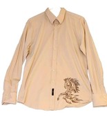 BC Collection Mens XL Shirt Tan Y2K Embroidered Horse Western Long Sleev... - £19.62 GBP