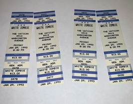 Rob White Zombie 4 Unused 1993 Concert Tour Tickets The Vatican Houston Texas - £15.63 GBP