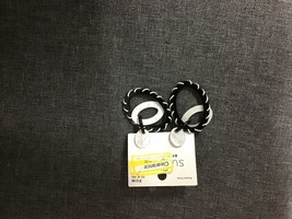 SUGARFIX by BaubleBar Stacked Hoop Earrings - Black/White - £5.31 GBP