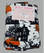 2 Betsey Johnson XOX Haunted House Bats Moon Halloween Velour Hand Towel... - $39.63 CAD