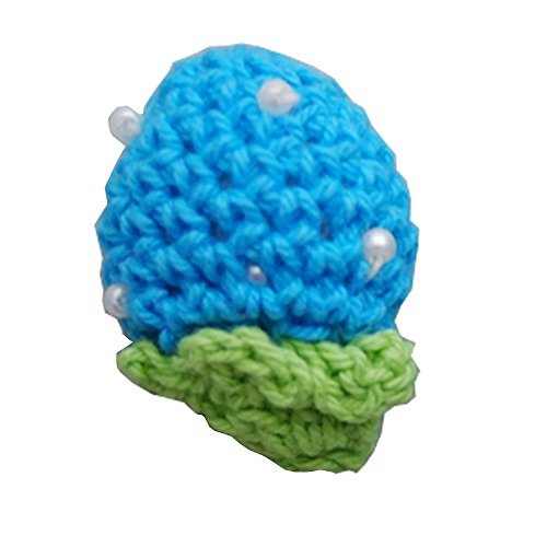 Bluemoona 20 PCS - Big Crochet Sewing Embellishment Strawberry (Sky Blue)